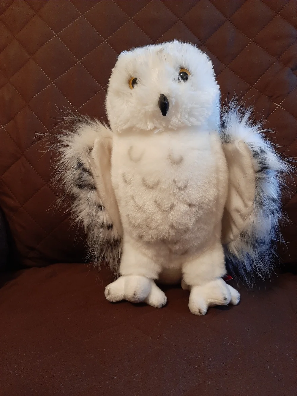 White Plush Snowy Owl Small Pet Toy - Soft Cage-Friendly Plush 11